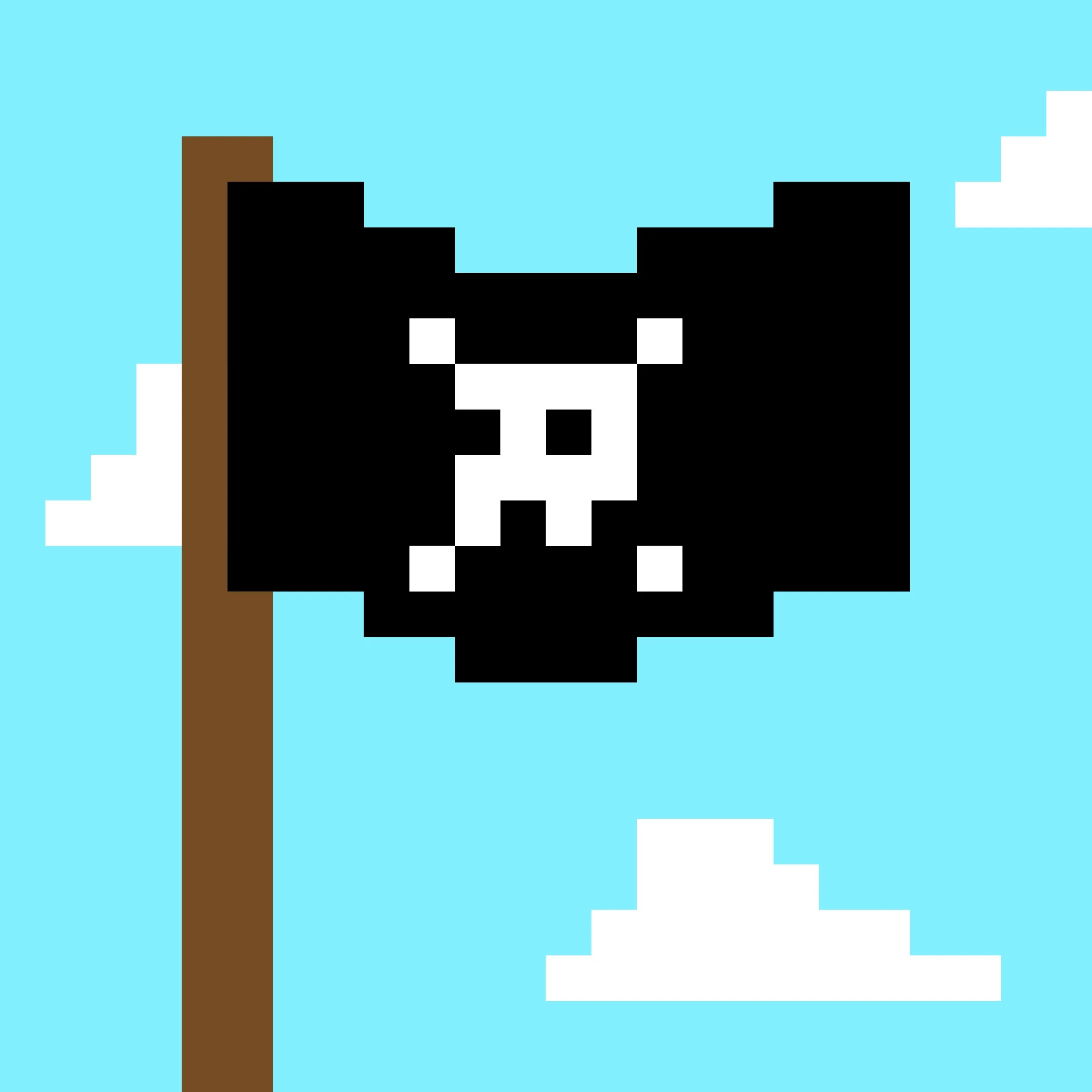 Pixel Skull #001 — Hissing the Flag