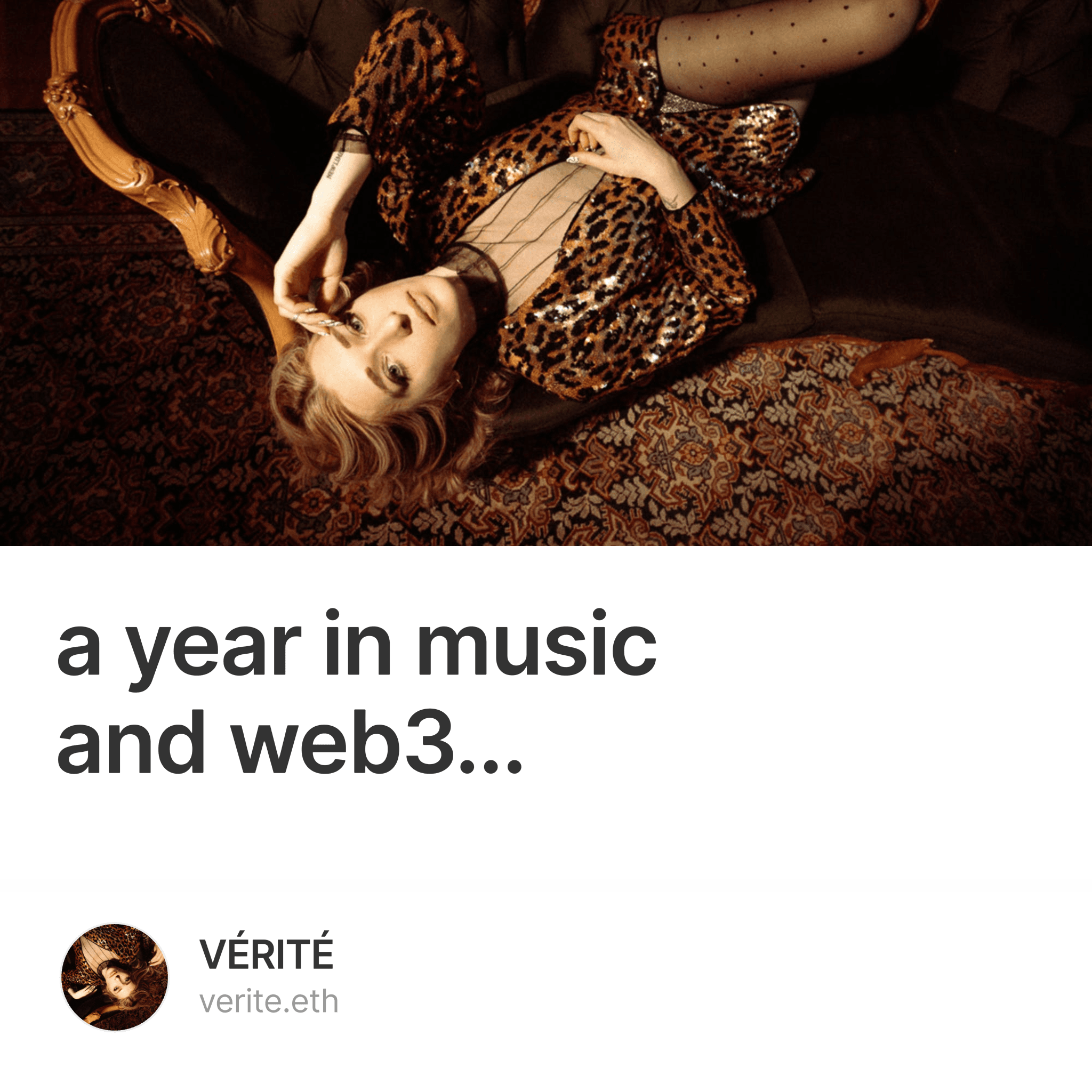 a year in music and web3... 3/100