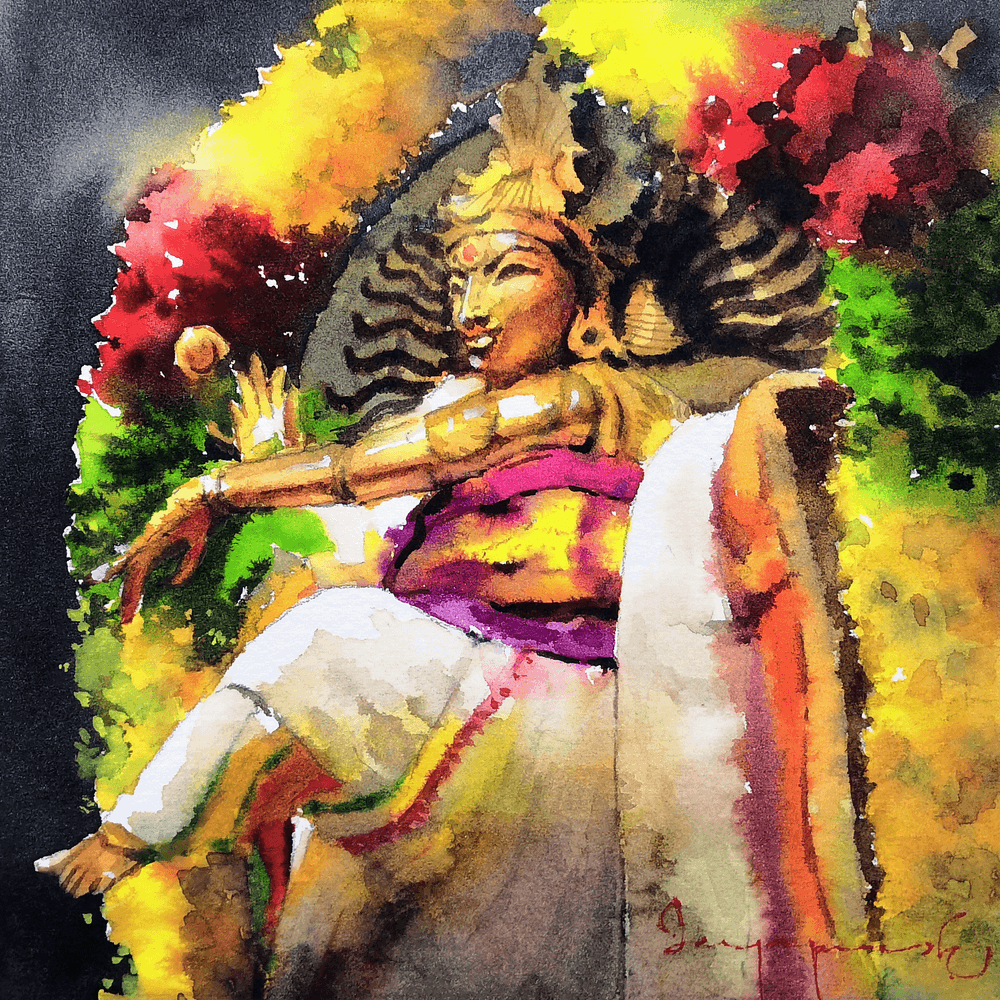 Indian God Natarajar Dancing Pose Painting - Indian Culture and ...