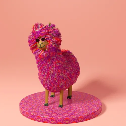 BABYCRYPTOLLAMAS #0425:	Nifty Pink Red Baby By Psychdre