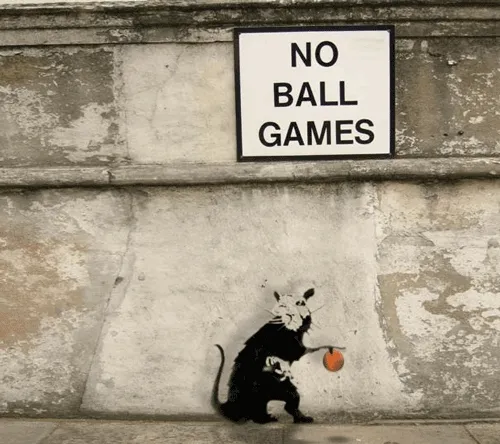 Banksy 'No Ball Games' 2/10 GIF 2006 NFT
