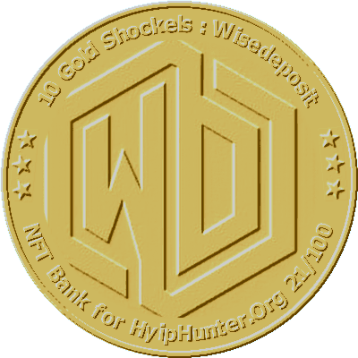 10 Gold Shockels + Promo code for 1000 TET ( 15% Bonus ) NFT Bank / HyipHunter / Wisedeposit 21/100
