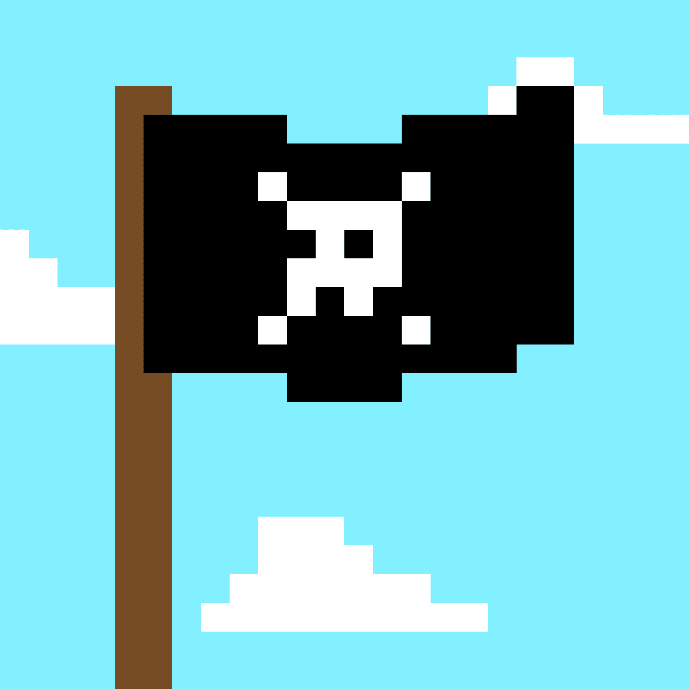 Pixel Skull #011 — Hissing the Flag