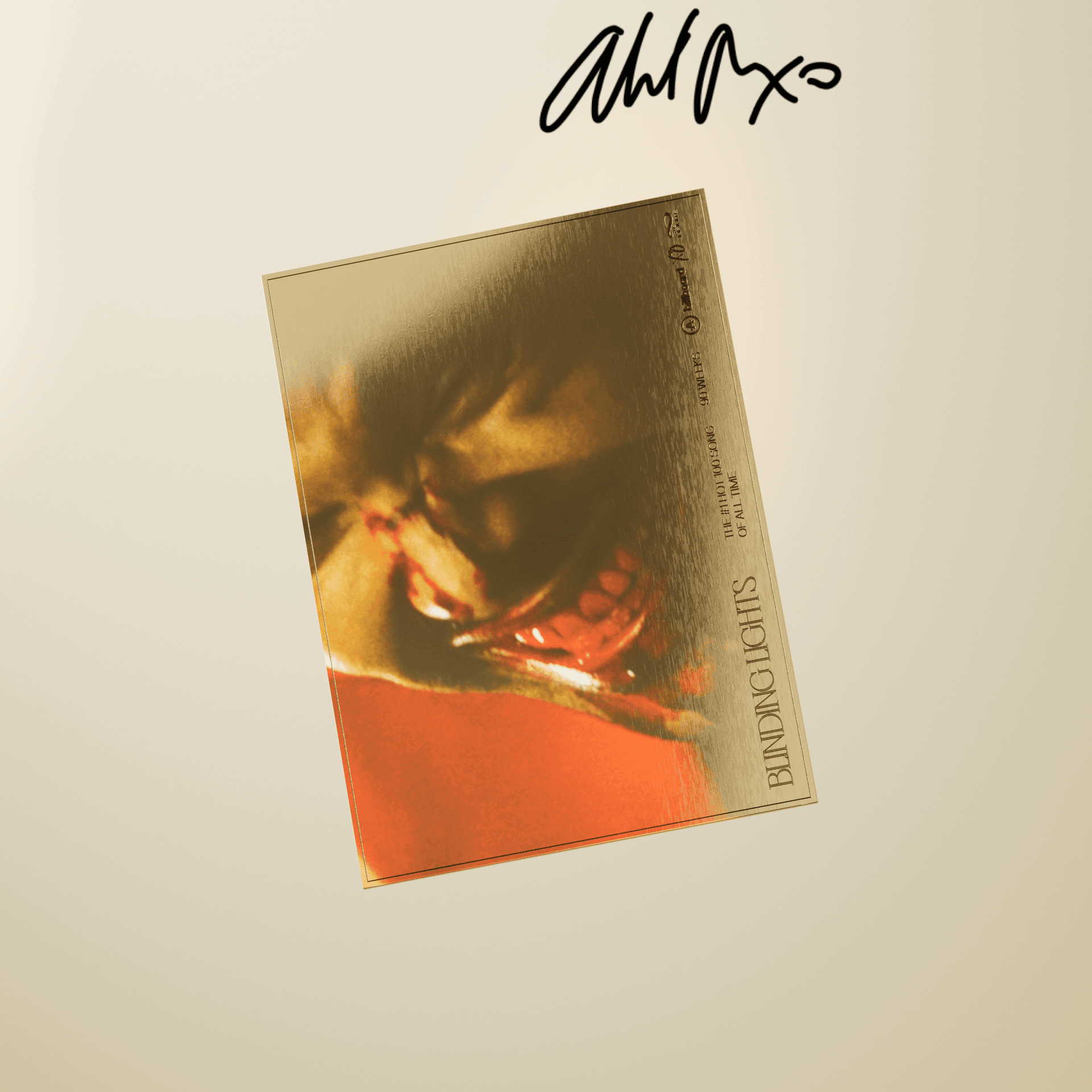 The Weeknd Signed Gold Trading Card #1