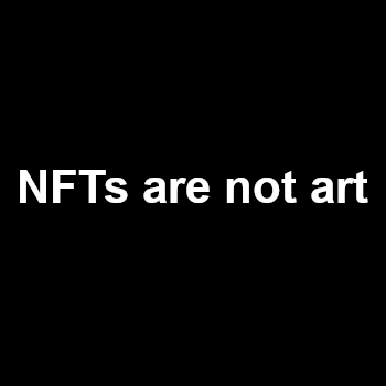 NFTs are not art