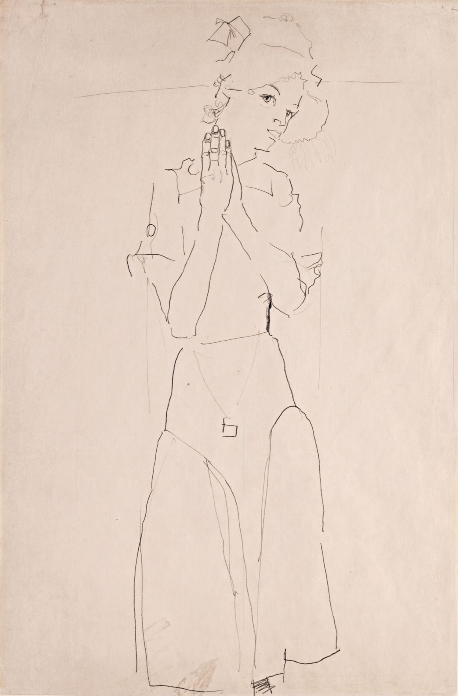 Girl with Folded Hands (Gerti Schiele)