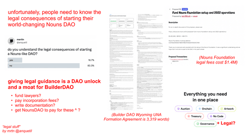\"legal stuff for DAOs\"