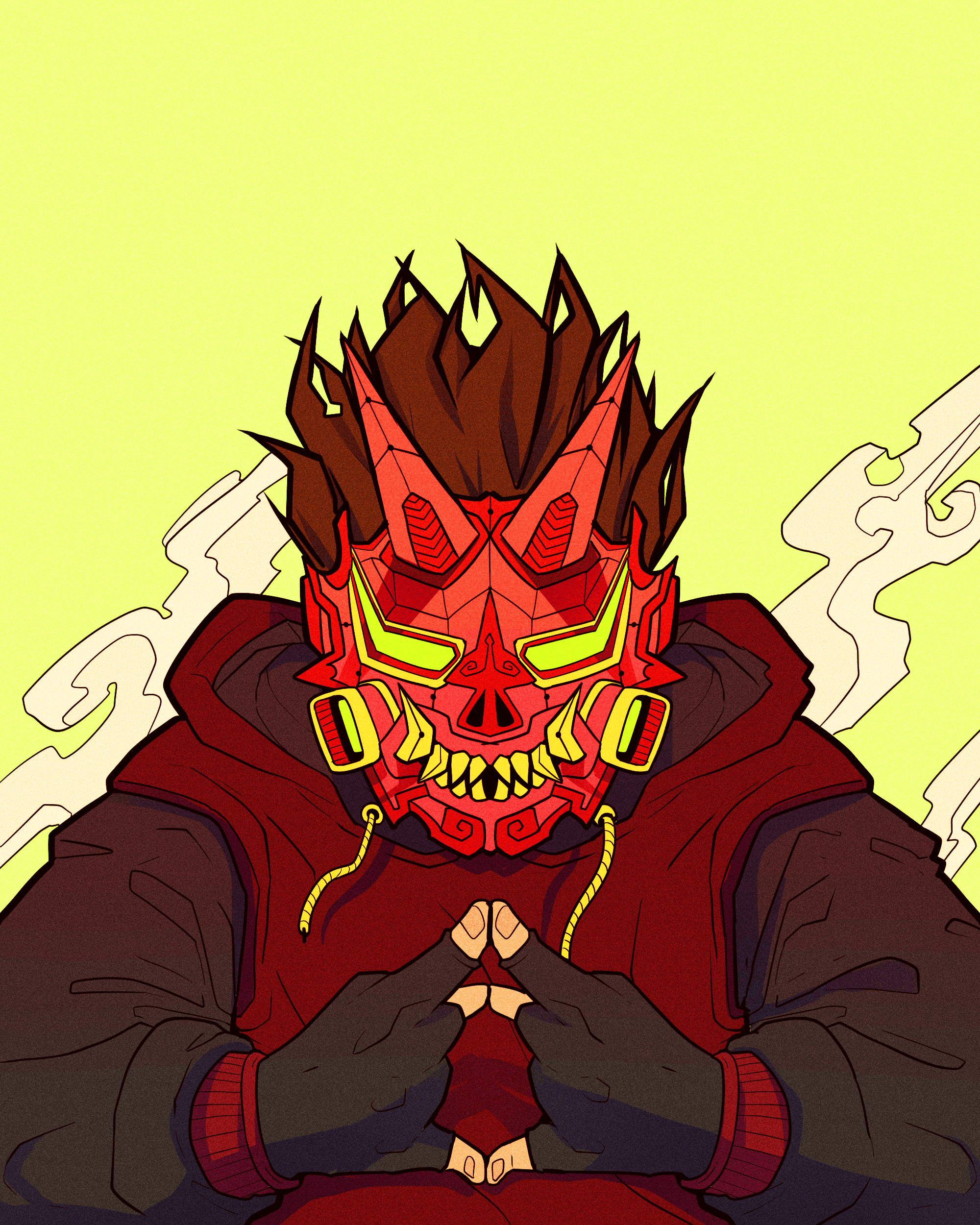 0001 Red Oni  Masked