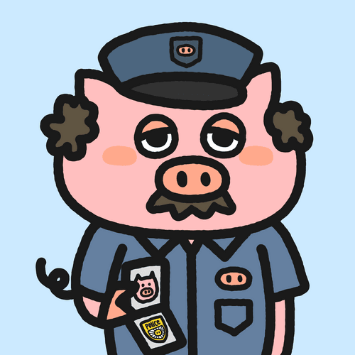Cute Pig #50 Policemen