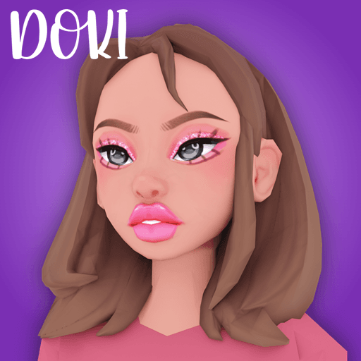 Pink Glam Doki Doll Face