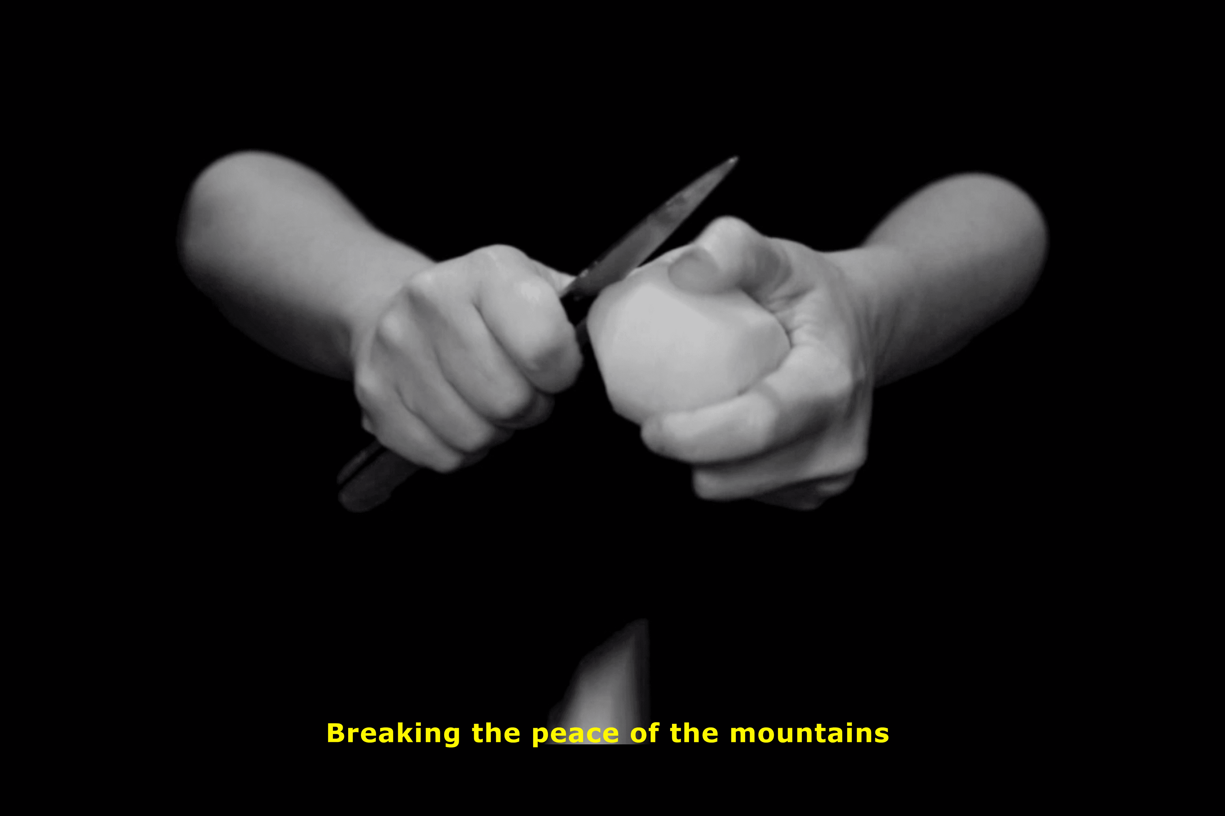 Breaking the peace of the mountains