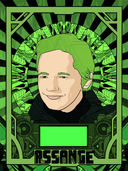 Julian Assange (Hackers Green Variant) #1/10