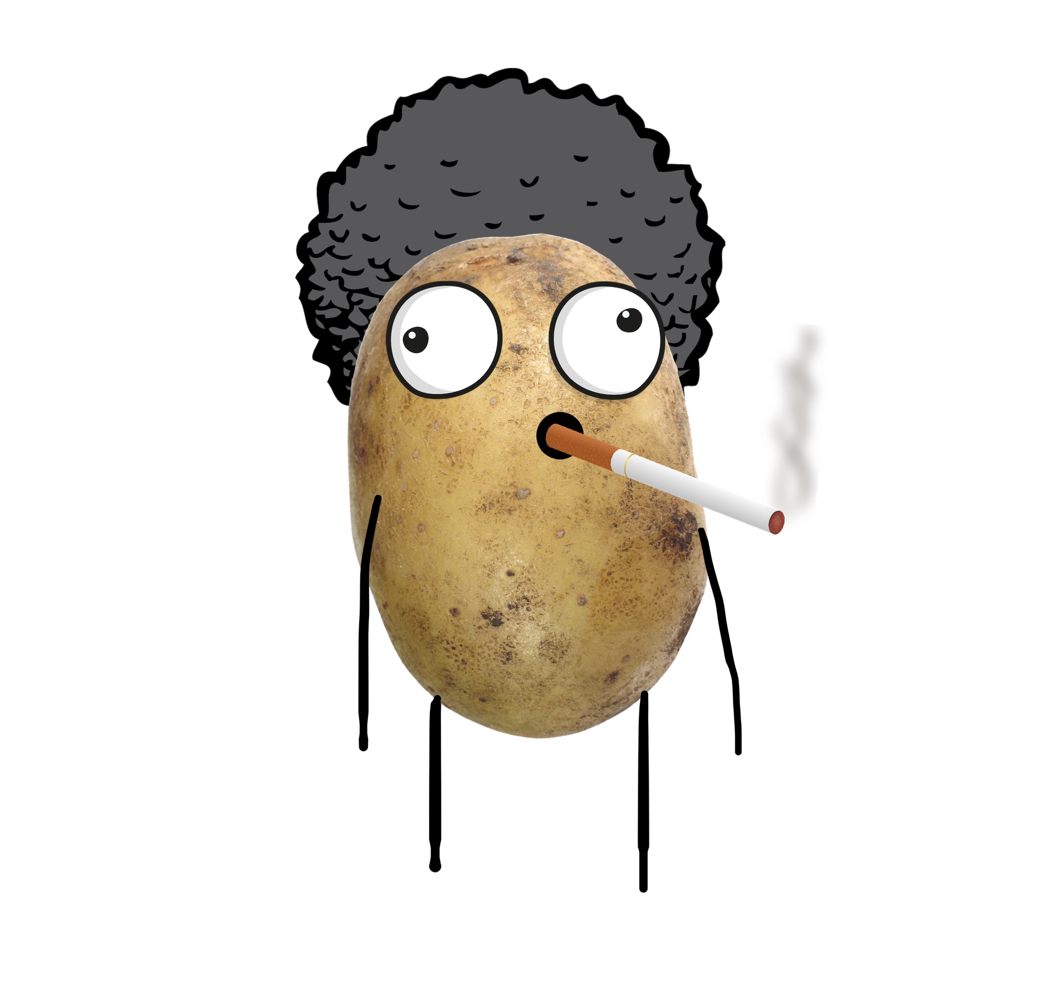 Smoking potatoman