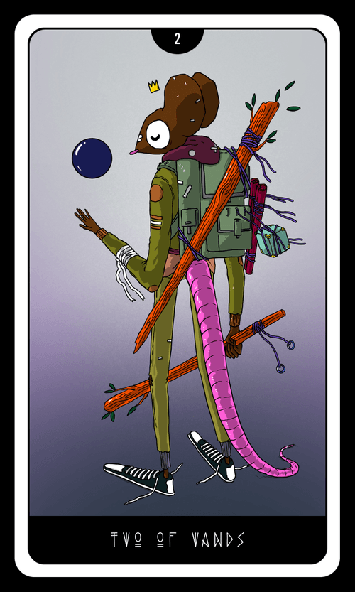 Rosko Sees the Future: Two of Wands - Color Variant 21