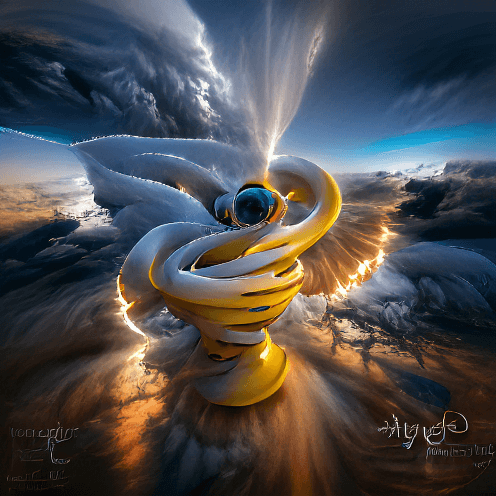 Twirling Cyclonic Angel