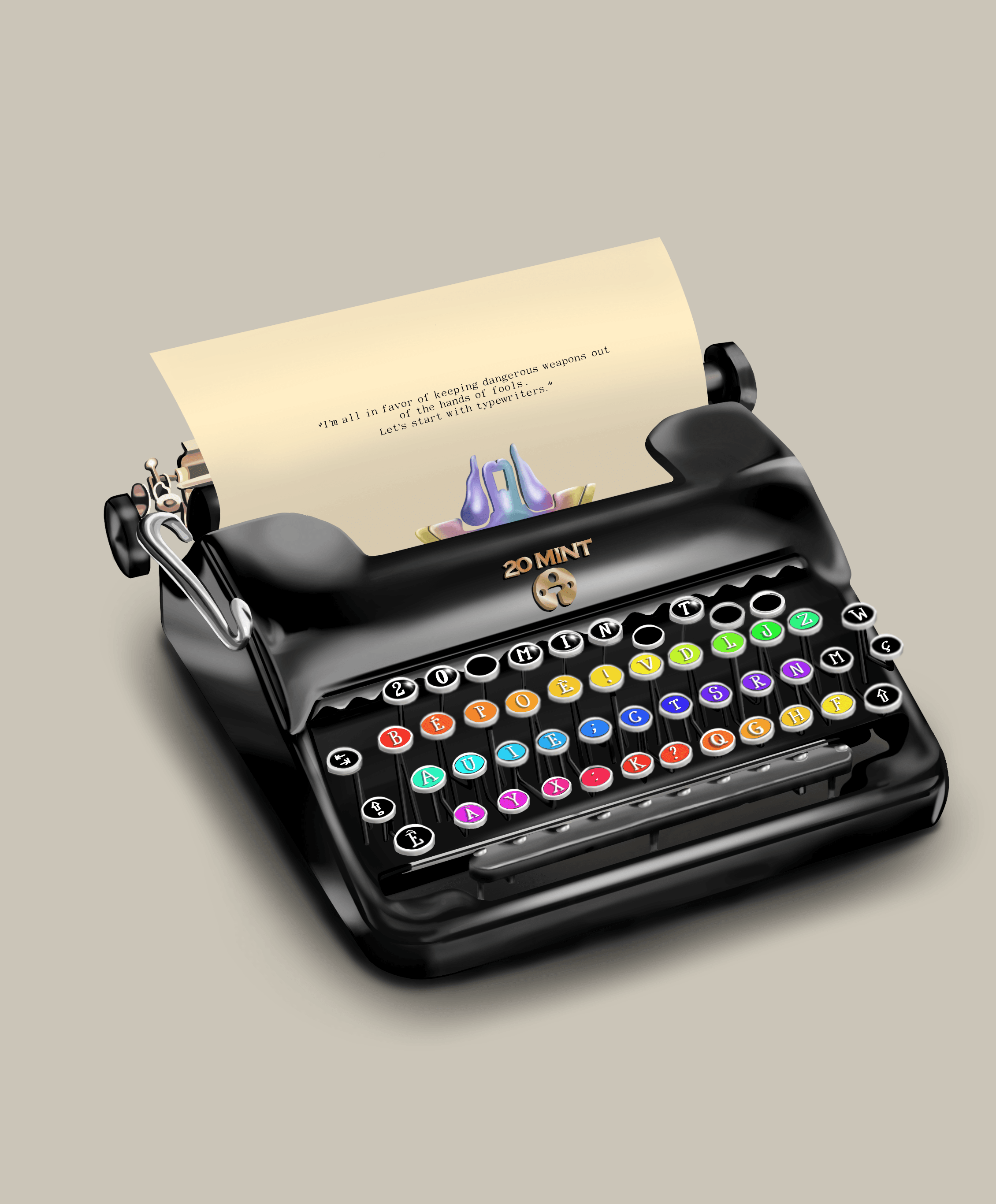 20 Mint Typewriter #695