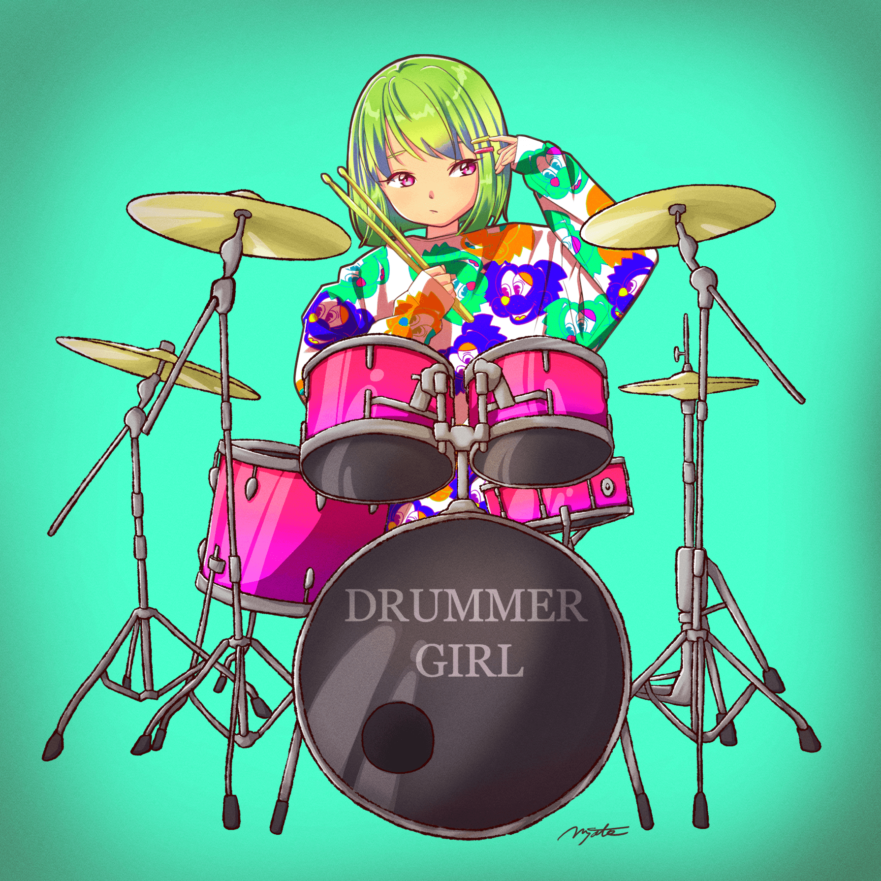 Drummer Girl #008 "KONOHA"_ Ver.2