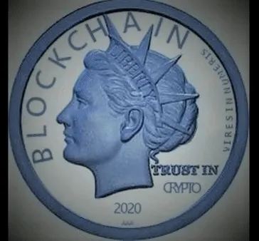 Crypto Coin 2020 Blue 1/1 Limited