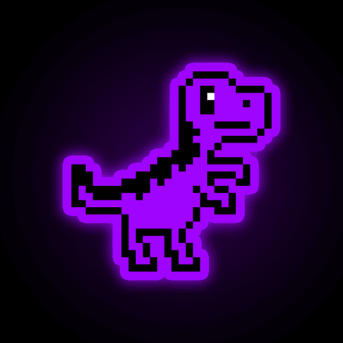 PixelSaurus Rex #0175 [Neon Rare]