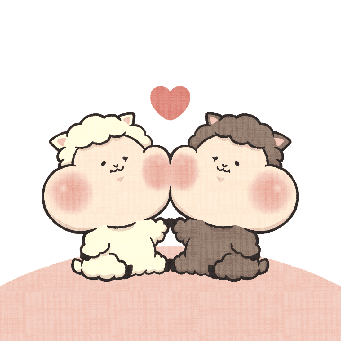 Mochi Alpaca Couple In Love