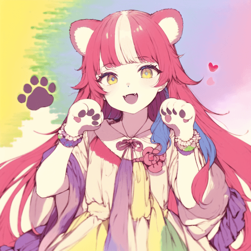 Colorful pop Paw #002