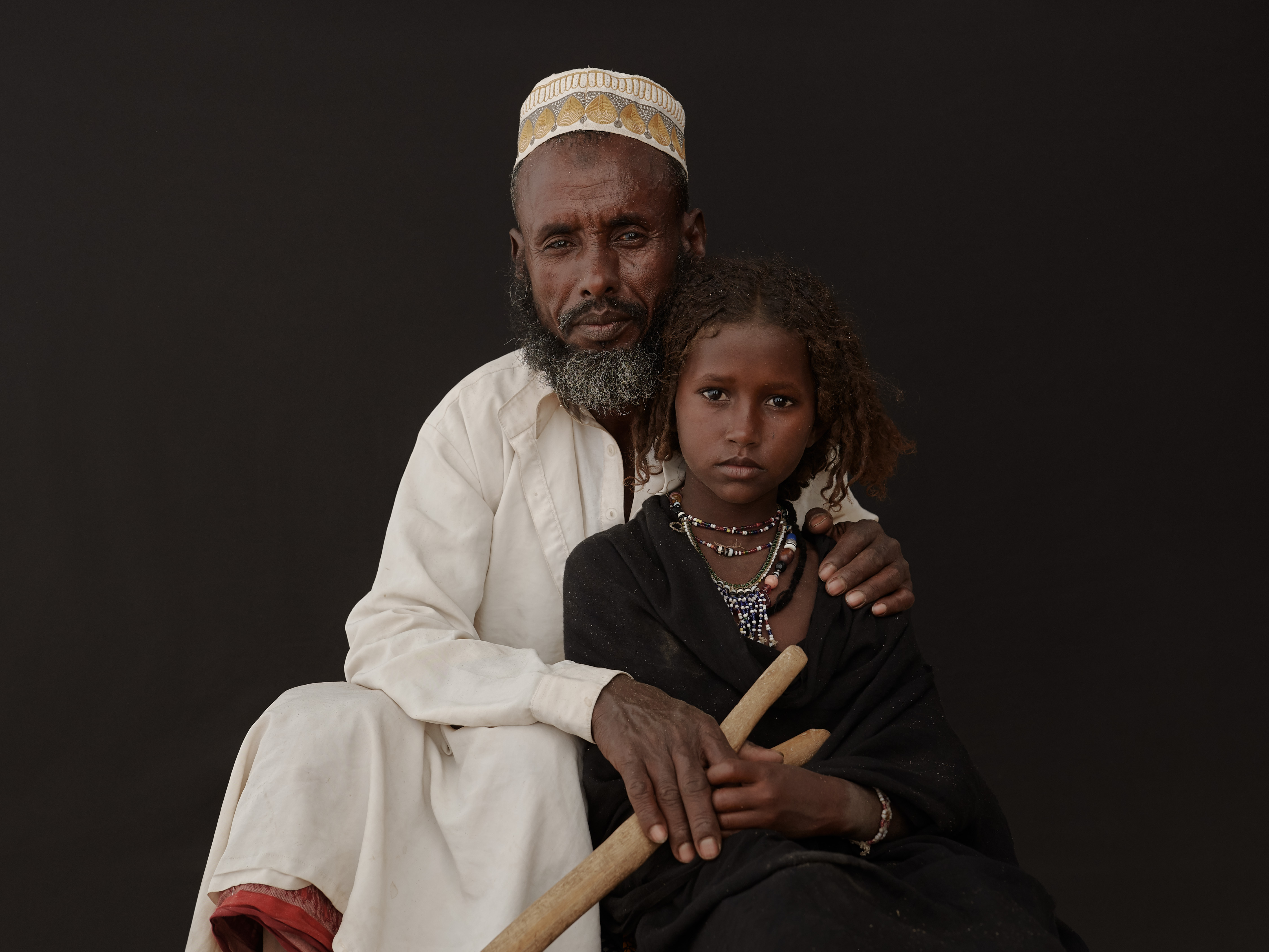Ethiopia - Portraits - Portrait of Musa and his daughter, Hassena