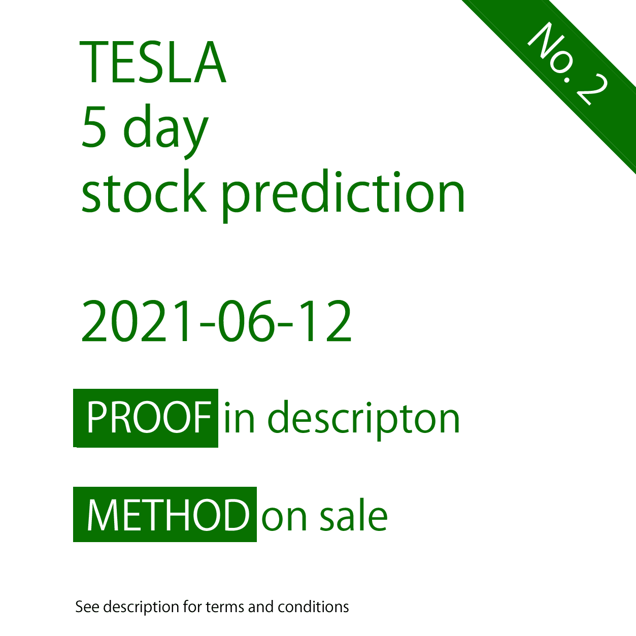 TSLA stock prediction see description for details. Stock