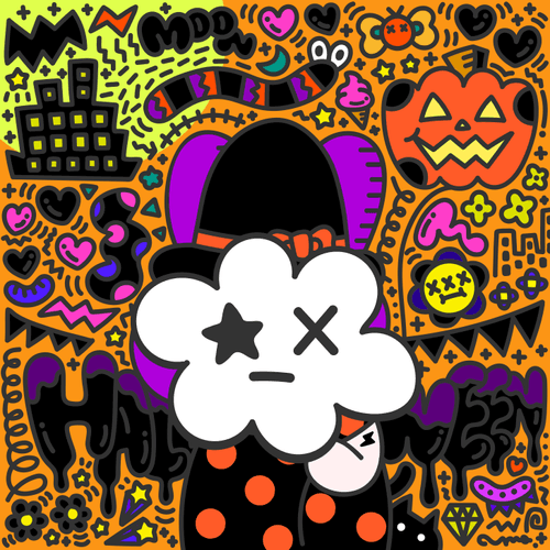 #135 BALLOON RABBIT HALLOWEEN🎃