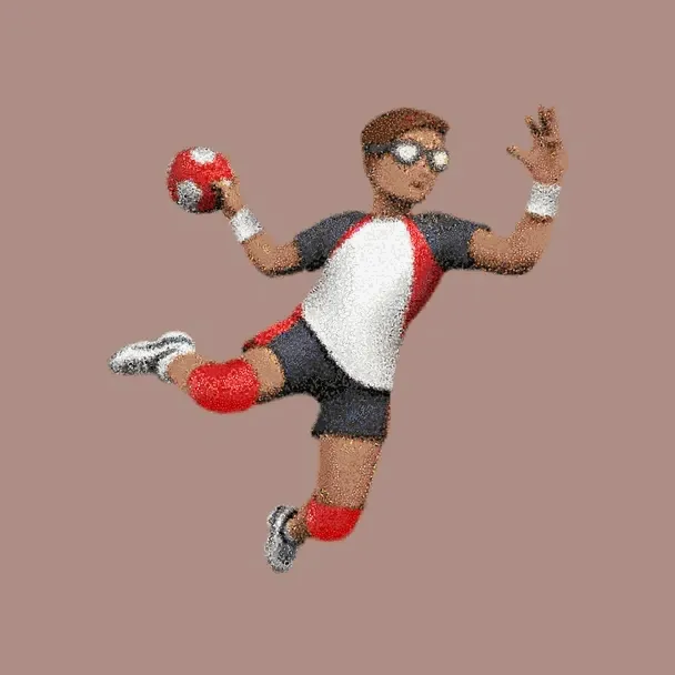Man Playing Handball: Medium Skin Tone 🤾🏽‍♂️ • Emoji Bosses