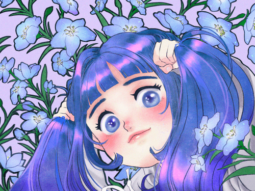 Delphinium girl