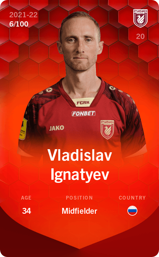 Vladislav Ignatyev 2021-22 • Rare 6/100