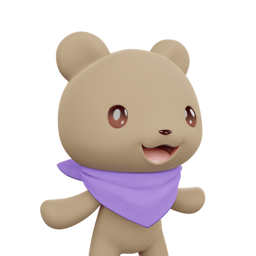 3D LEELEE-Normal-Brown bear-#00193