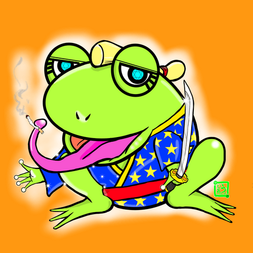 Prank Frogs Harvest #012-Kinpatsu Samurai