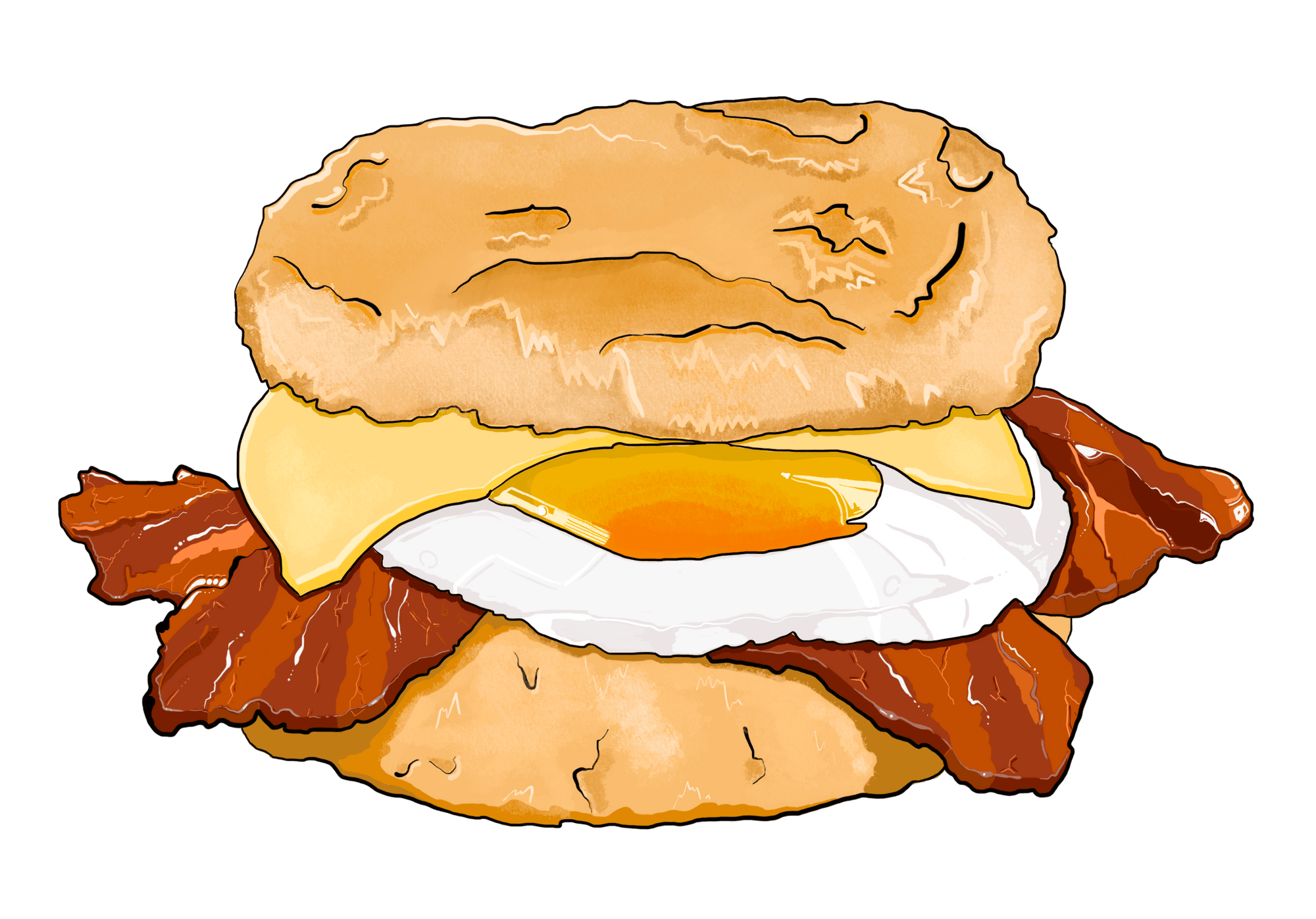 bacon roll clipart