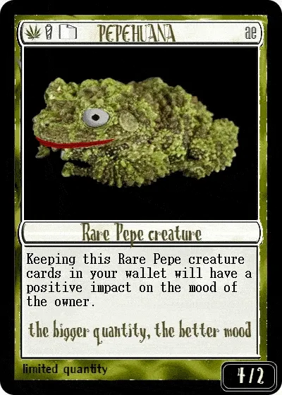 PEPEHUANA SERIES 14 Card 2 | Rarepepe | Rare Pepe Wallet 2017 Counterparty XCP Weed Marijuana Frog Creature NFT Asset