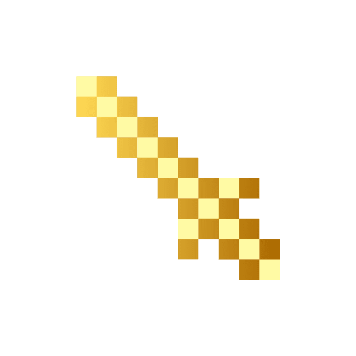 Minecraft Gold Sword - Minecraft World Collections | OpenSea