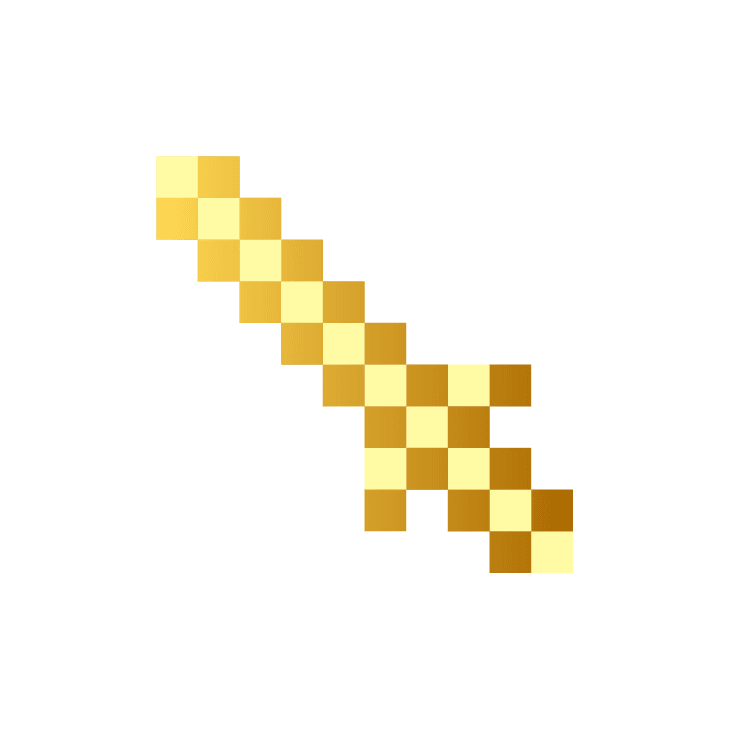 minecraft gold transparent