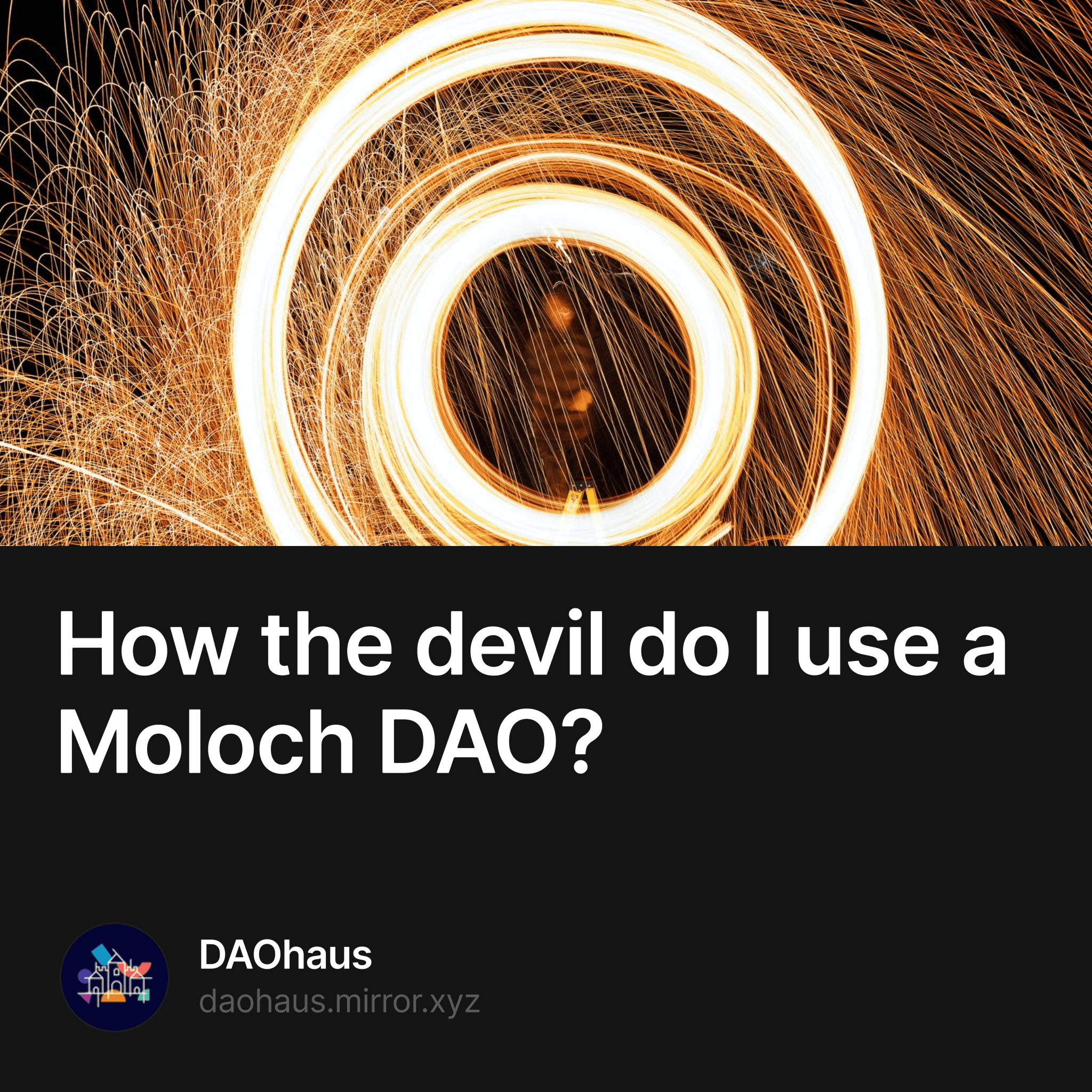 How the devil do I use a Moloch DAO? 3/100