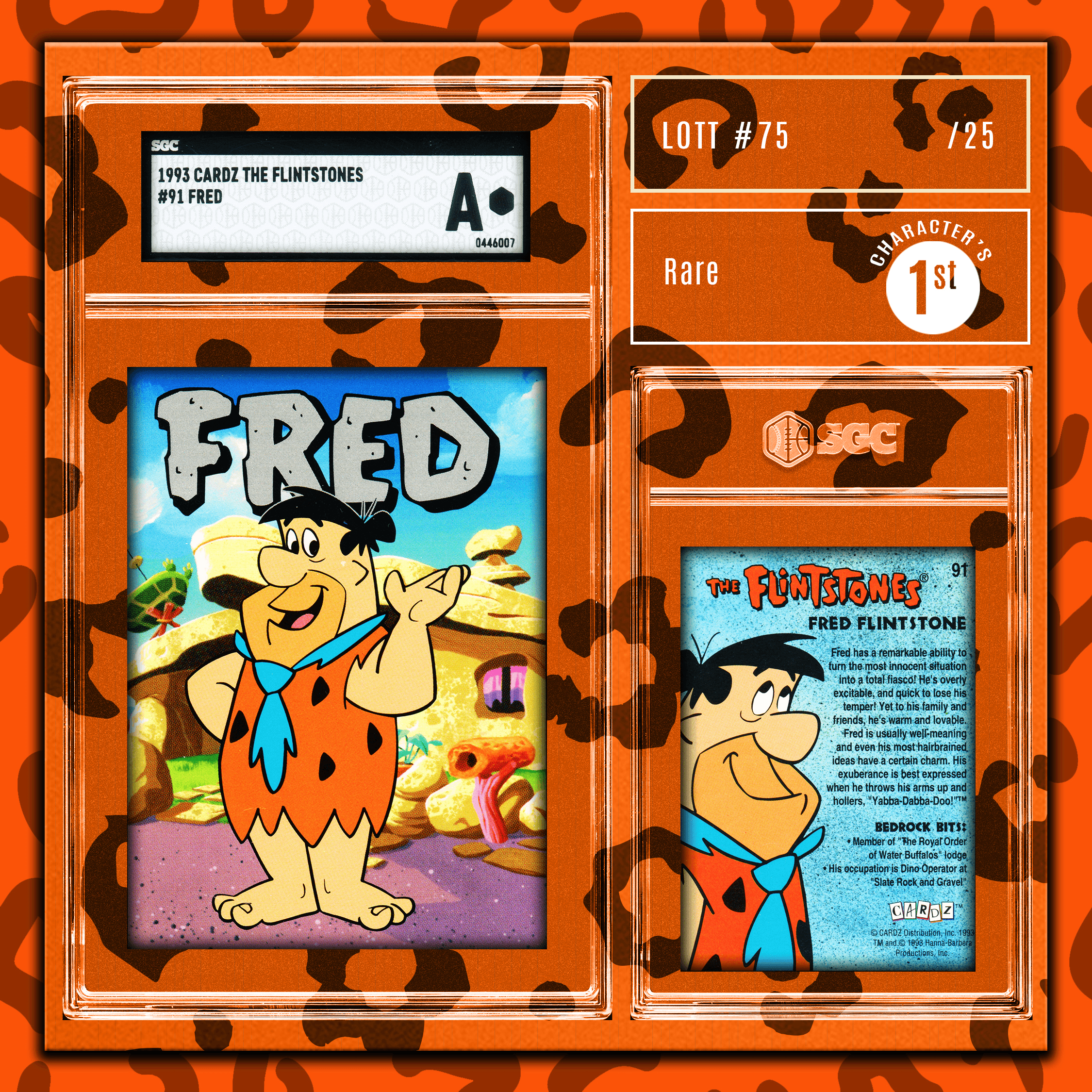 Fred Flintstone - (1993 Cardz - The Flintstones SGC A)