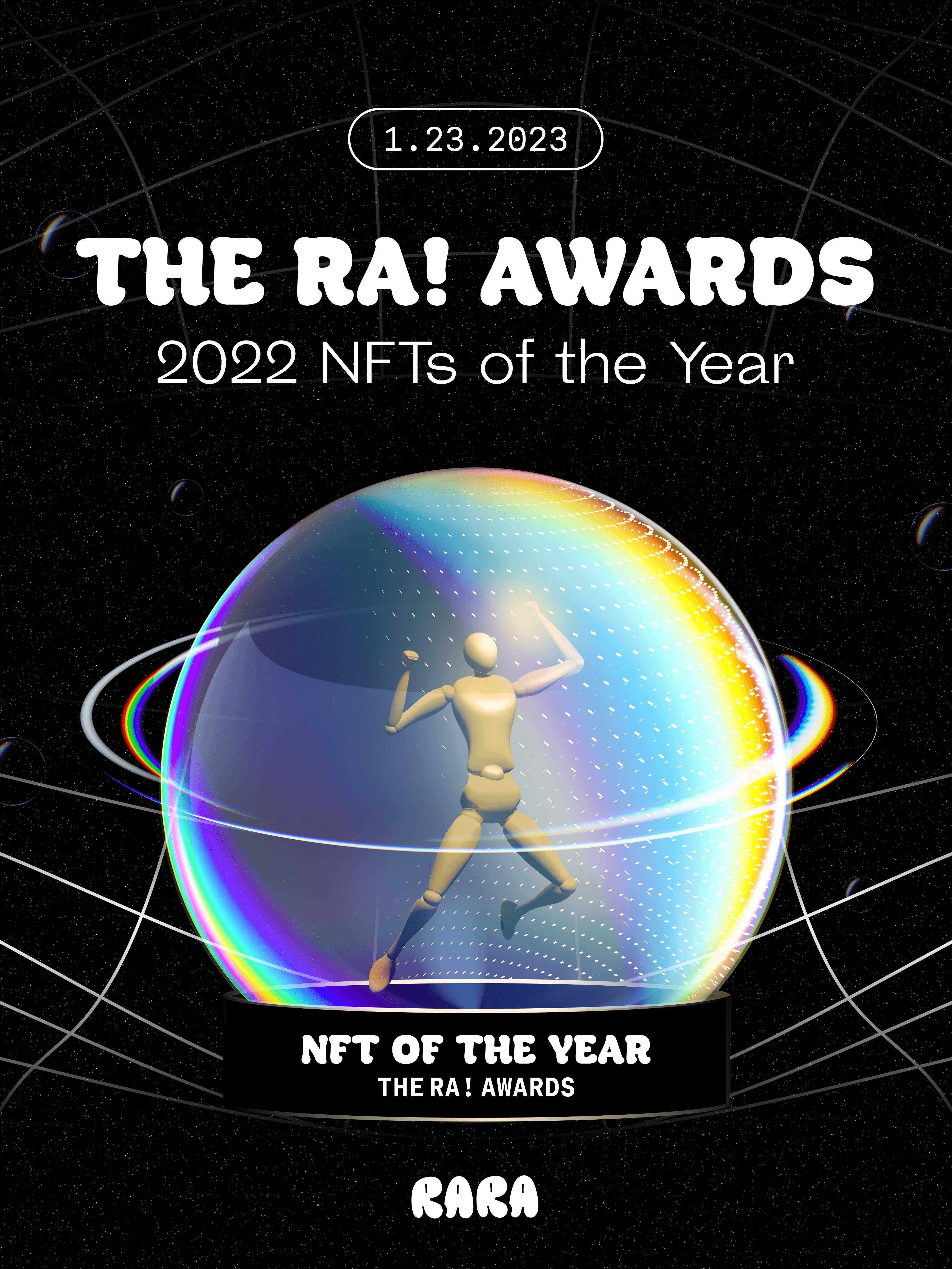 The RA! Awards x 2022 NFTs of the Year Poster