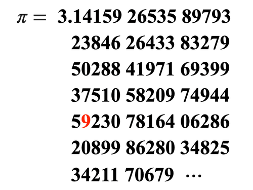 The 62nd Decimal Place