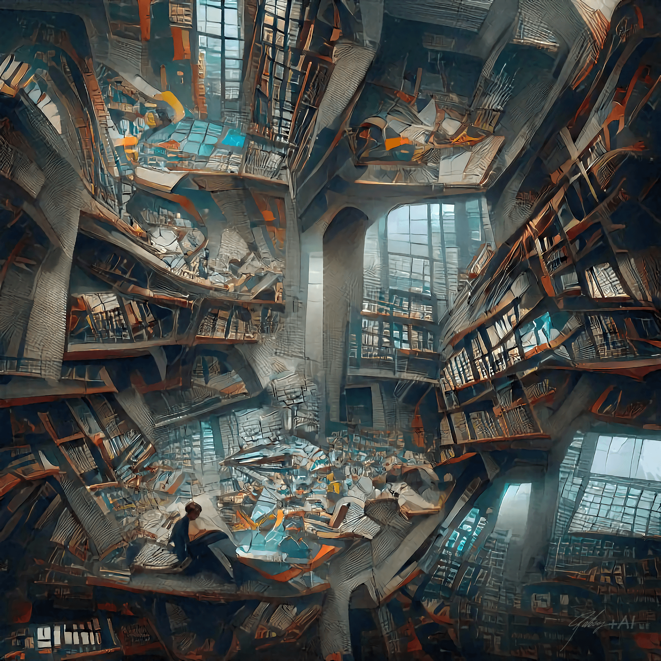 4 dimensional Dystopian library