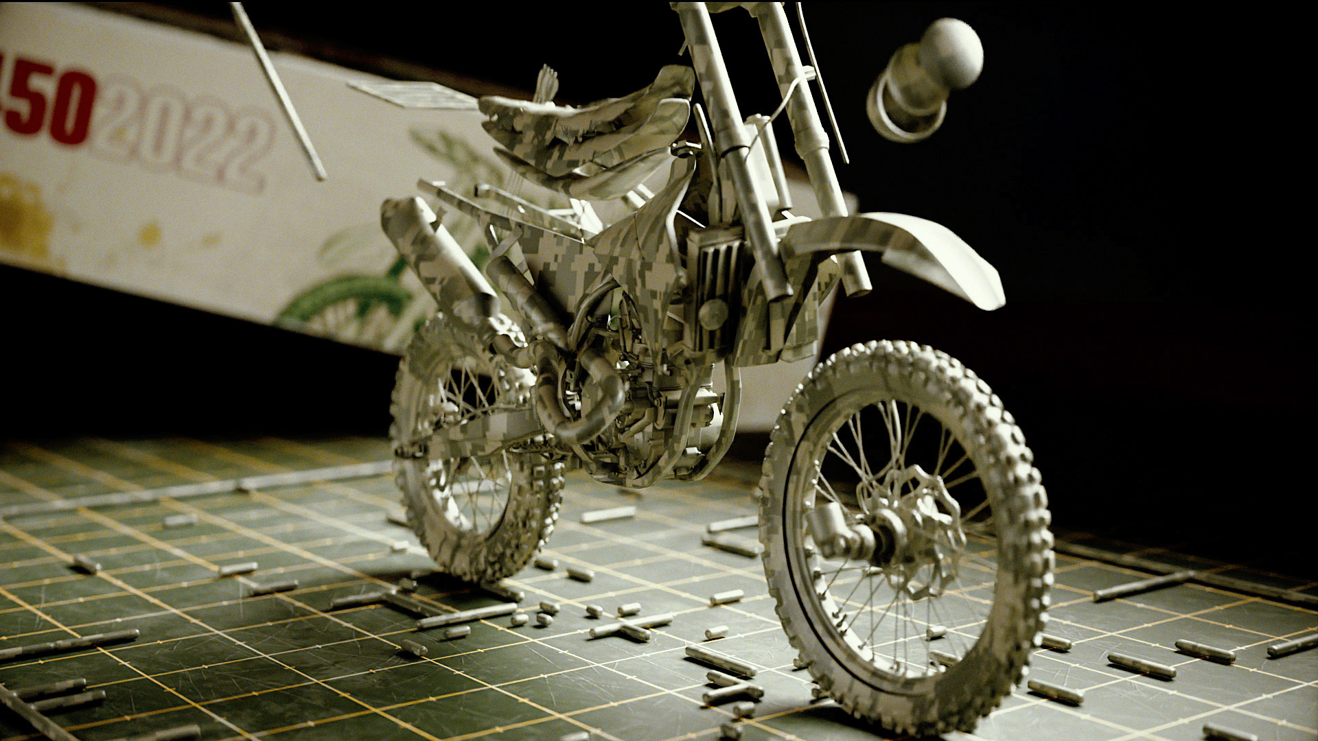 Tactical Camo Model-Kit Motorcycle
