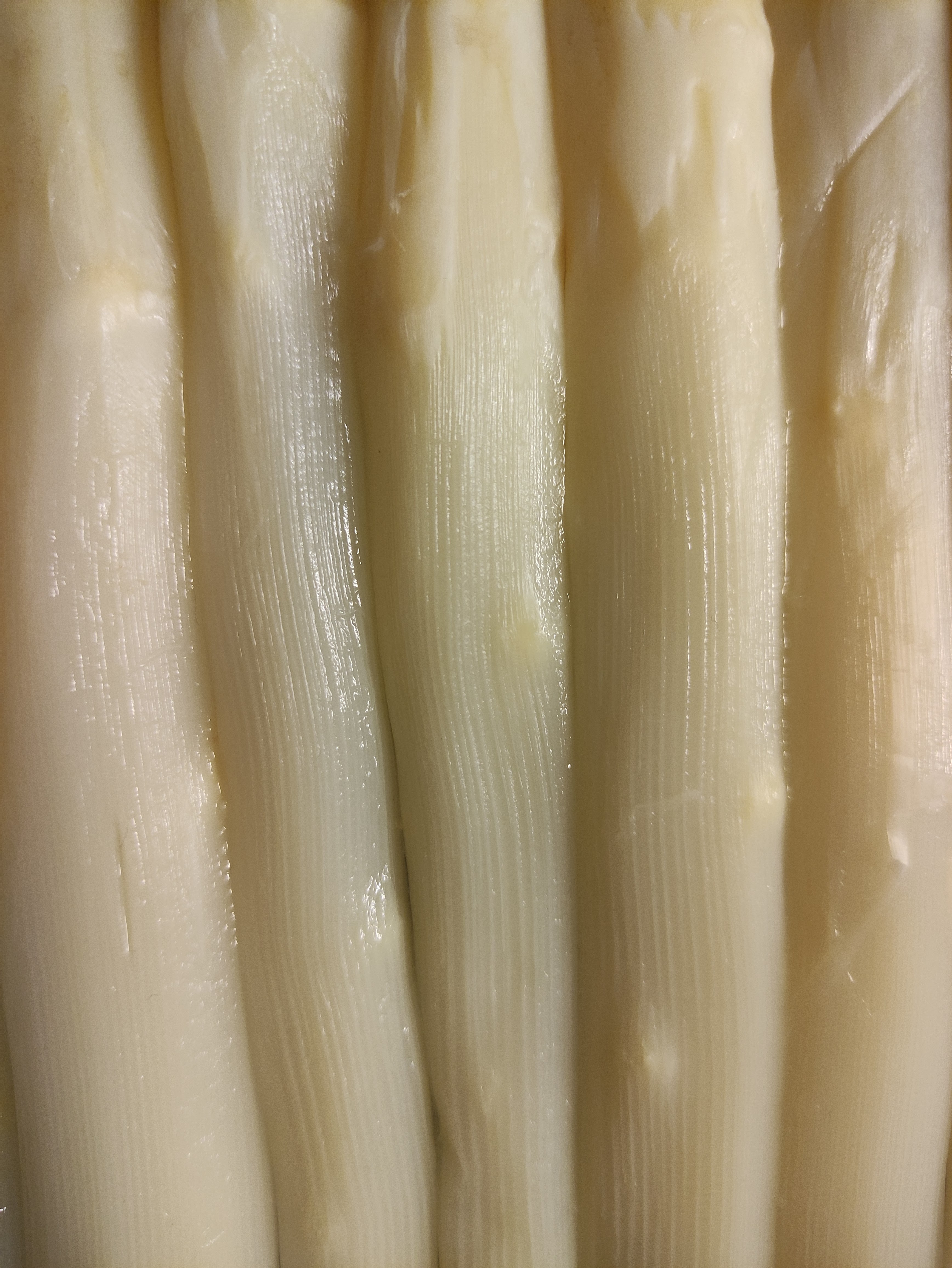 asparagus in a line