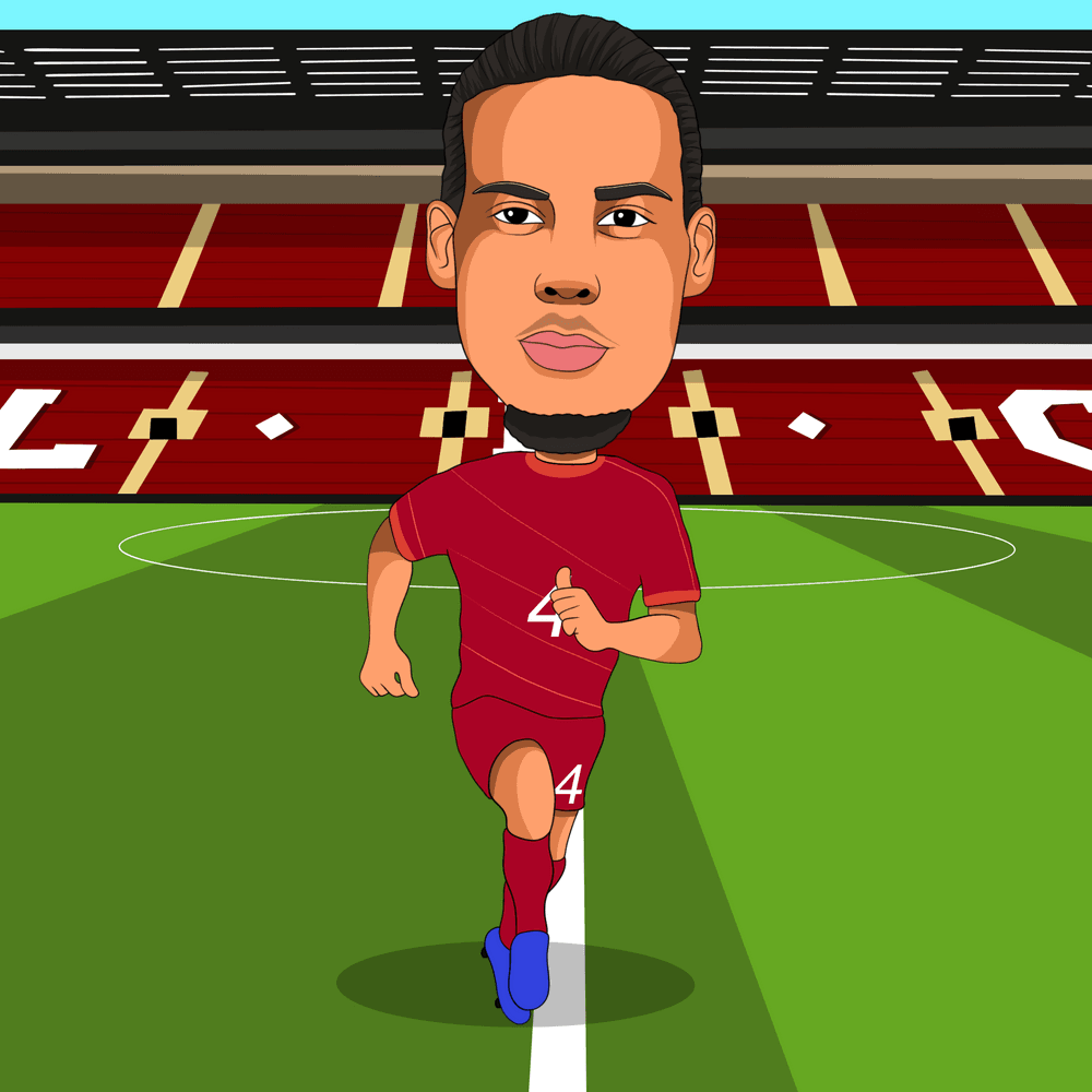 4 Virgil van Dijk Liverpool - Big Head Soccer Club | OpenSea