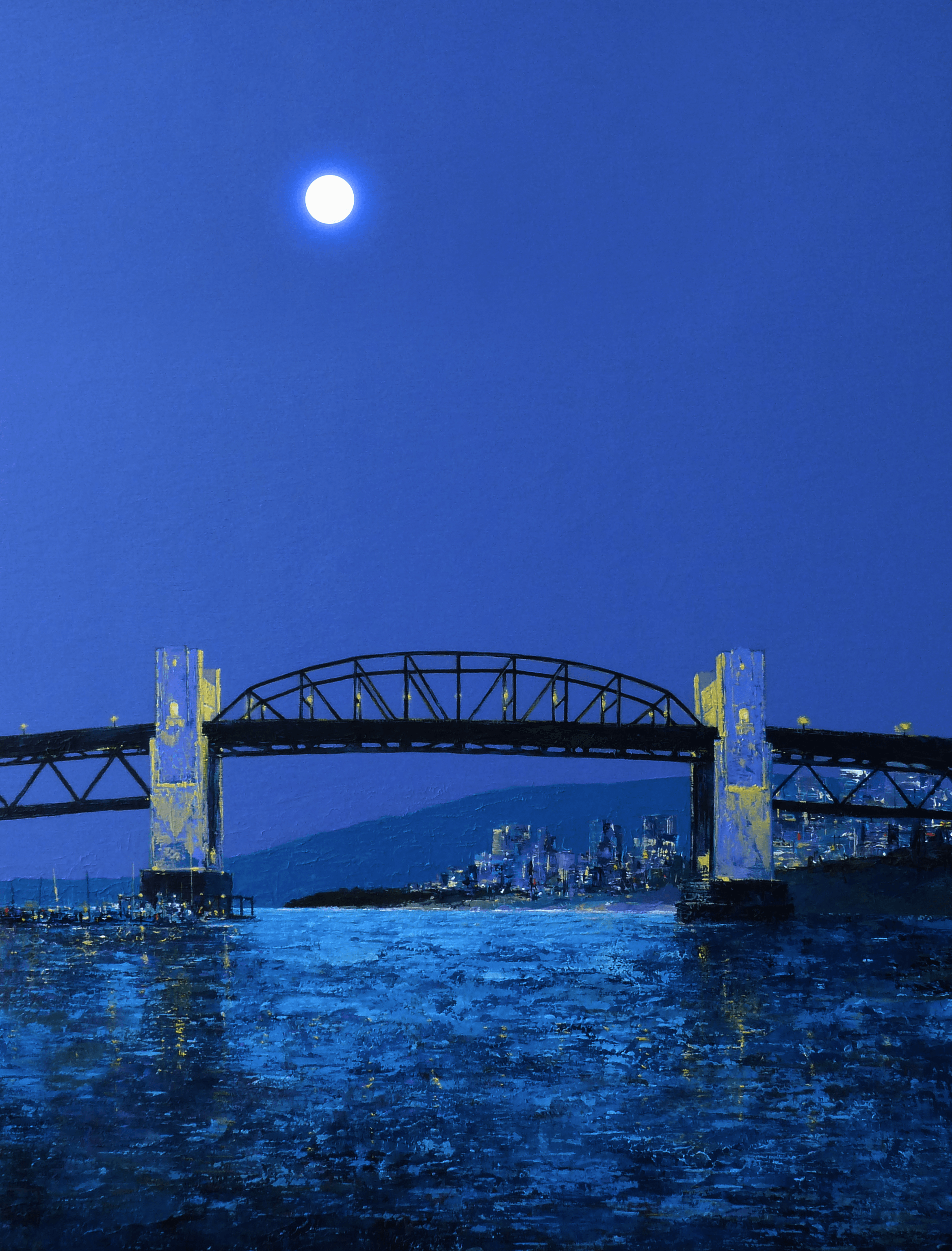 Burrard Bridge At Night.