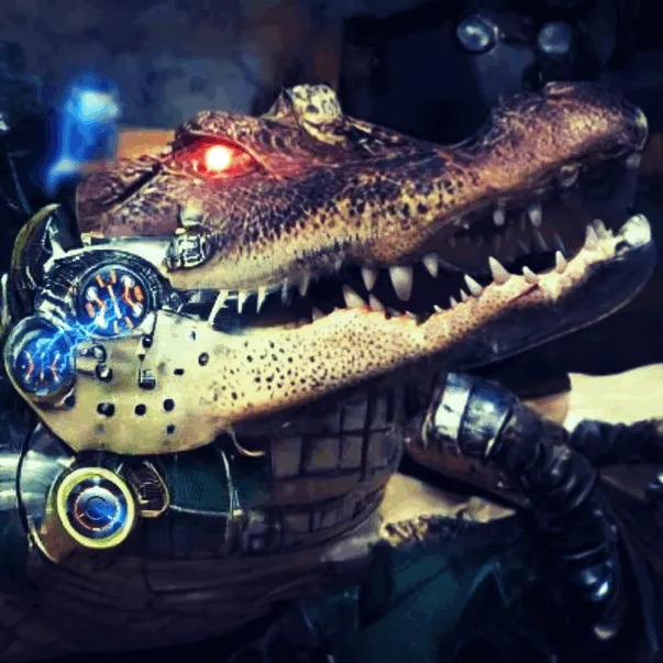 Steampunked #014 - Steampunk Crocodile