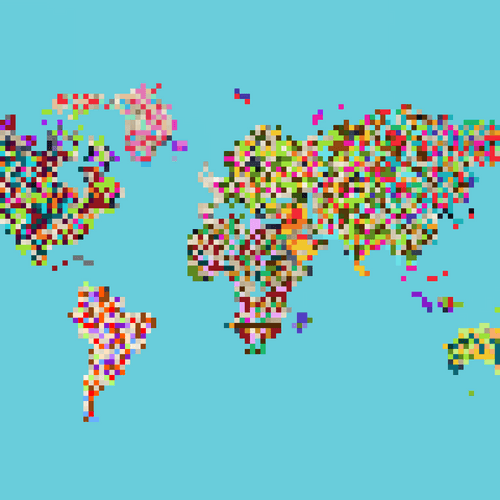 Pixelated World Map - Collection  OpenSea