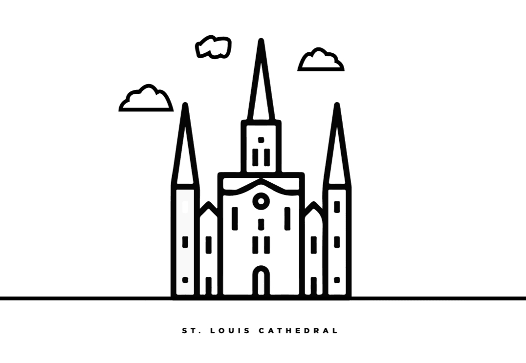 St. Louis Cathedral by Rippy Austin