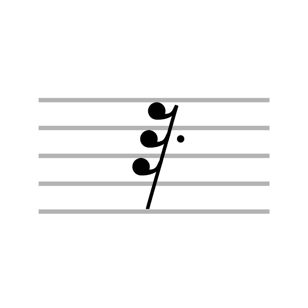 Dotted Thirty-Second Note Rest